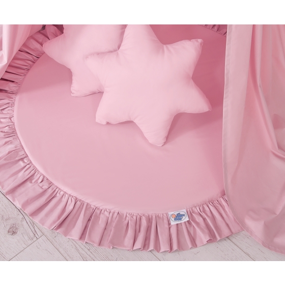 Set: Hanging canopy + Floor play mat + pillows - pink