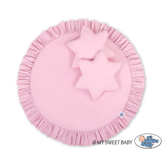 Set: Hanging canopy + Floor play mat + pillows - pink