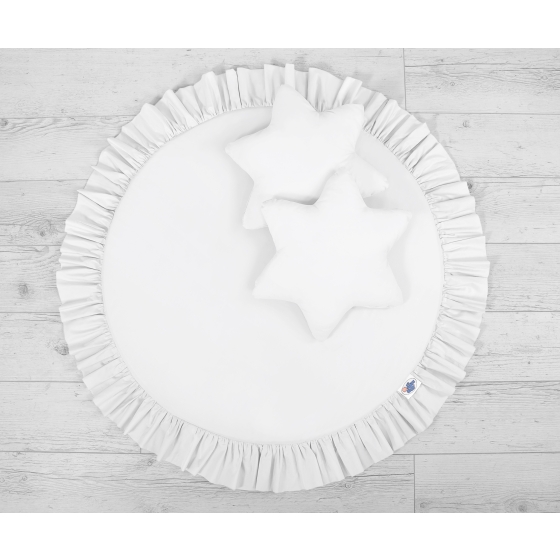 Set: Hanging canopy + Floor play mat + pillows - white