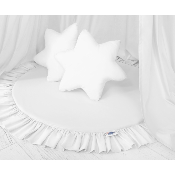 Set: Hanging canopy + Floor play mat + pillows - white