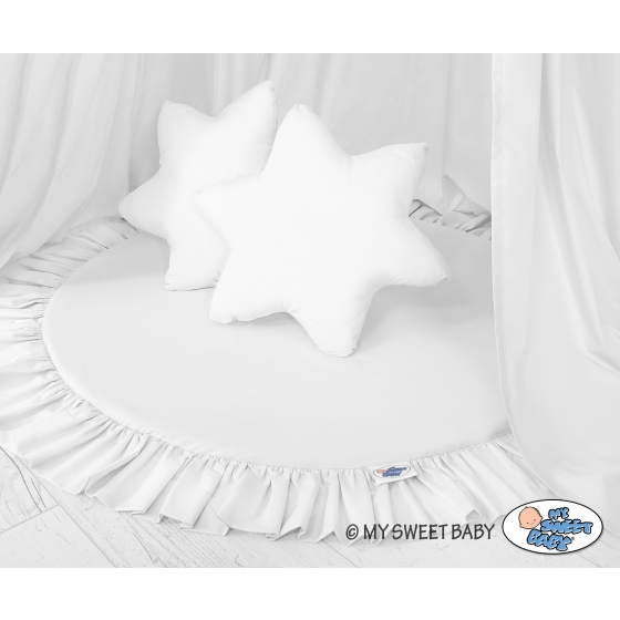 Set: Hanging canopy + Floor play mat + pillows - white