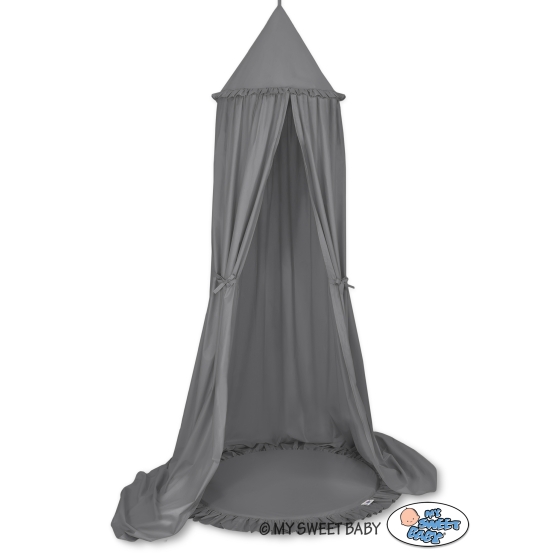 Set: Hanging canopy + Floor play mat- anthracite