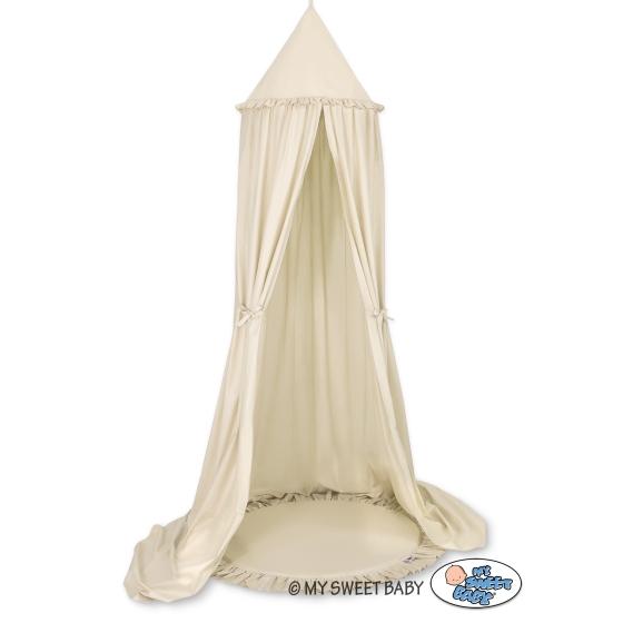 Set: Hanging canopy + Floor play mat- beige