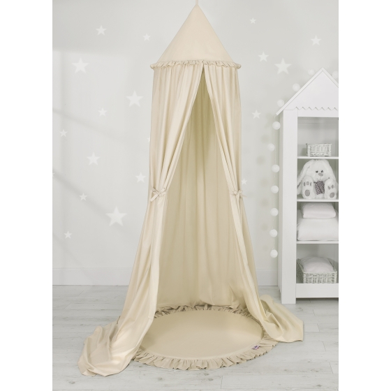 Set: Hanging canopy + Floor play mat- beige