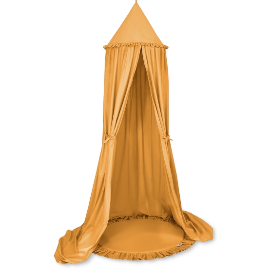 Set: Hanging canopy + Floor play mat- honey yellow