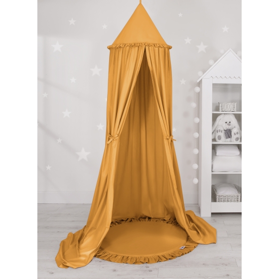 Set: Hanging canopy + Floor play mat- honey yellow