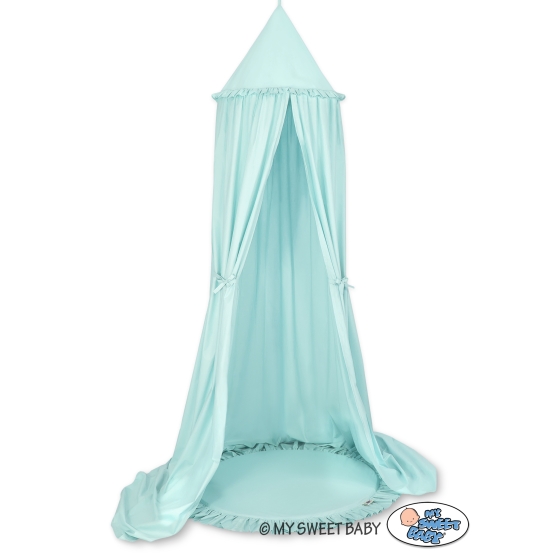 Set: Hanging canopy + Floor play mat- mint