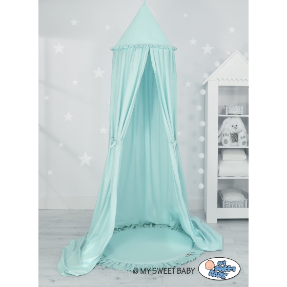 Set: Hanging canopy + Floor play mat- mint