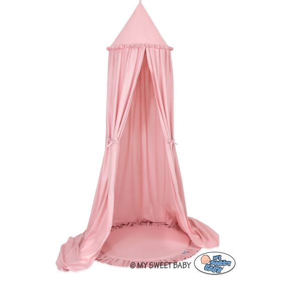 Set: Hanging canopy + Floor play mat- pastel pink