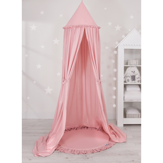 Set: Hanging canopy + Floor play mat- pastel pink
