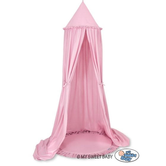 Set: Hanging canopy + Floor play mat- pink