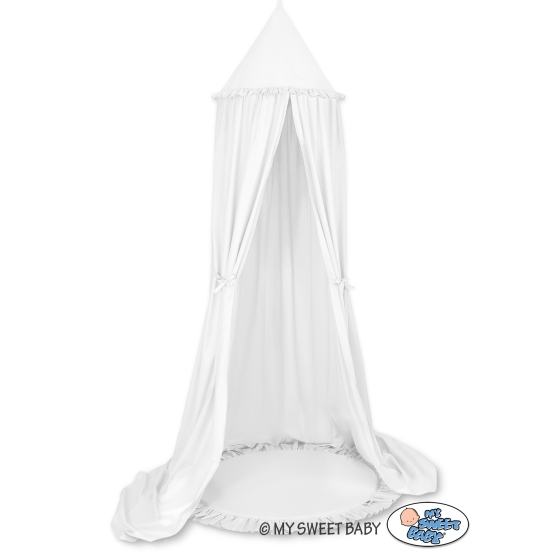 Set: Hanging canopy + Floor play mat- white