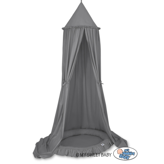 Set: Hanging canopy + Nest with flounce- anthracite