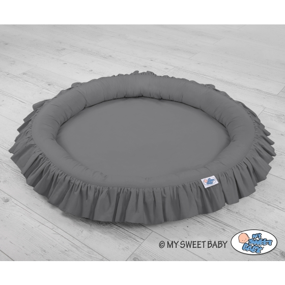 Set: Hanging canopy + Nest with flounce- anthracite