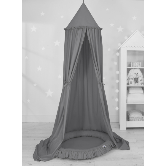 Set: Hanging canopy + Nest with flounce- anthracite