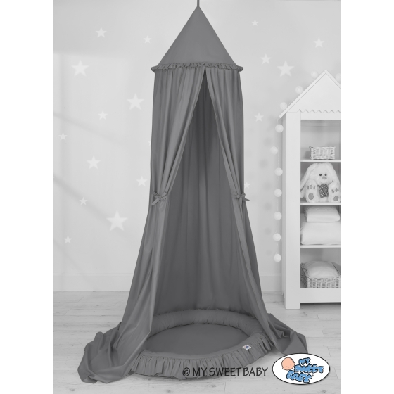 Set: Hanging canopy + Nest with flounce- anthracite