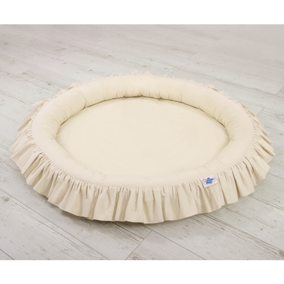 Set: Hanging canopy + Nest with flounce- beige