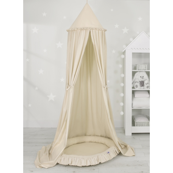 Set: Hanging canopy + Nest with flounce- beige