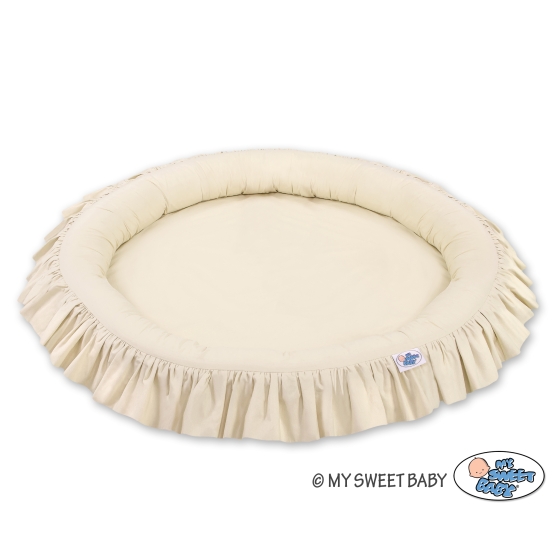 Set: Hanging canopy + Nest with flounce- beige