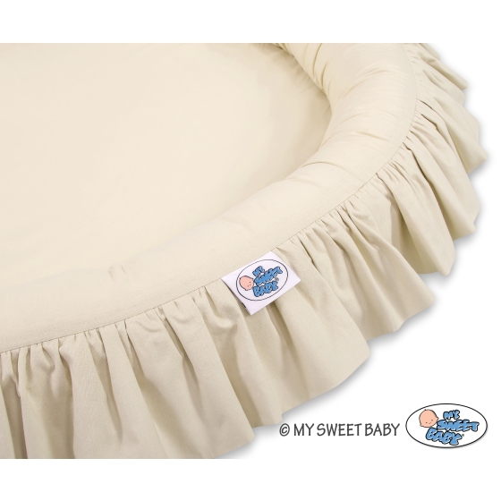 Set: Hanging canopy + Nest with flounce- beige