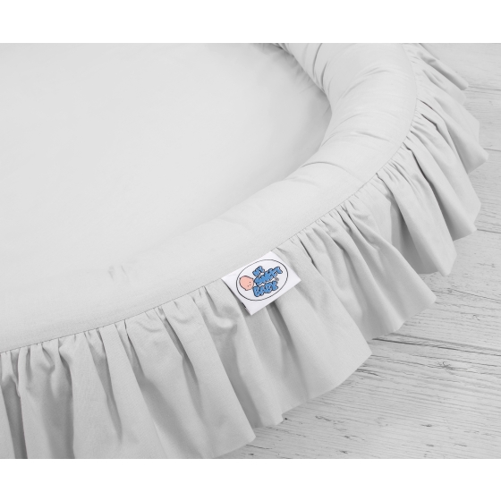 Set: Hanging canopy + Nest with flounce- gray