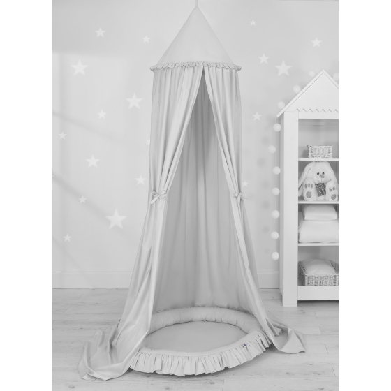 Set: Hanging canopy + Nest with flounce- gray
