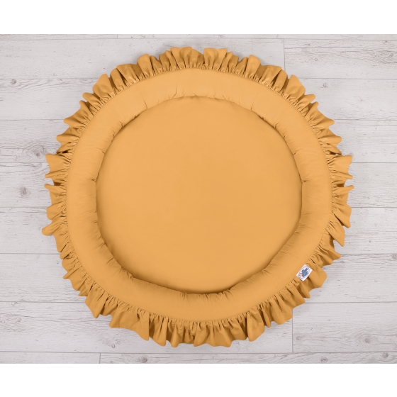 Set: Hanging canopy + Nest with flounce- honey yellow