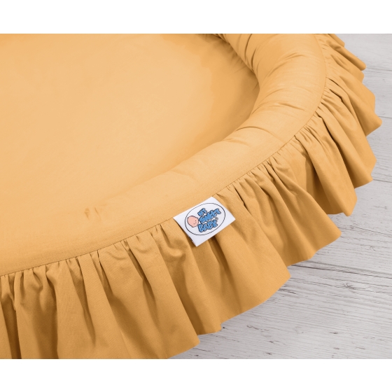 Set: Hanging canopy + Nest with flounce- honey yellow