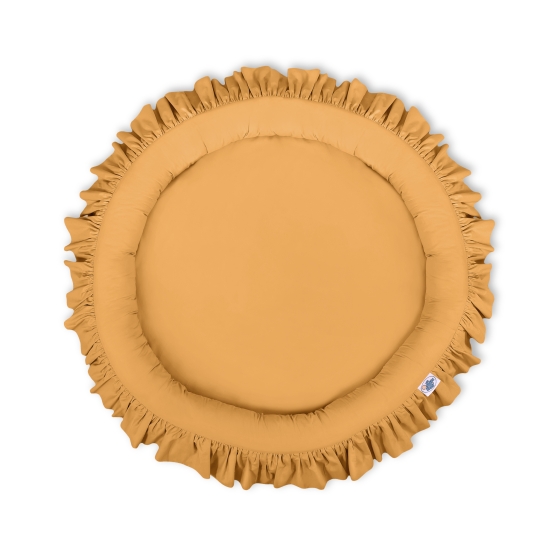 Set: Hanging canopy + Nest with flounce- honey yellow