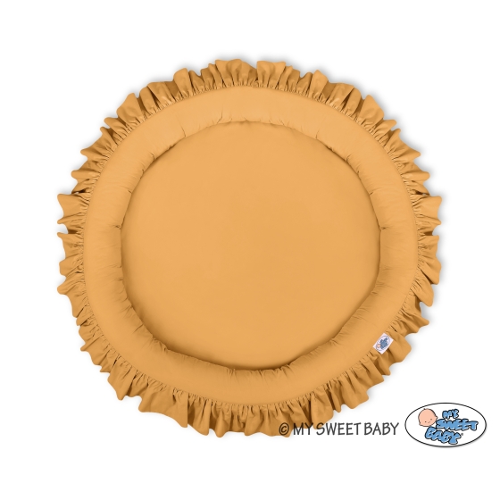 Set: Hanging canopy + Nest with flounce- honey yellow
