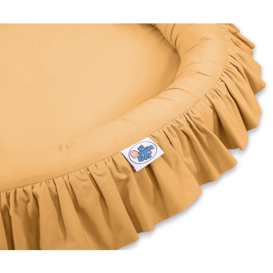 Set: Hanging canopy + Nest with flounce- honey yellow