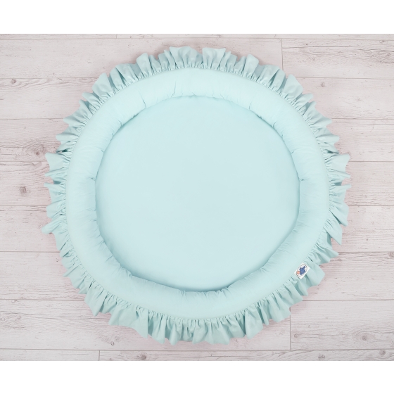 Set: Hanging canopy + Nest with flounce- mint