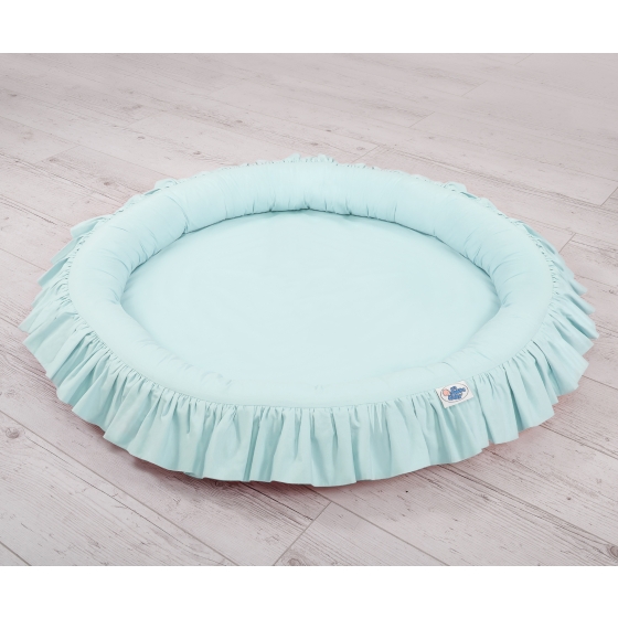 Set: Hanging canopy + Nest with flounce- mint