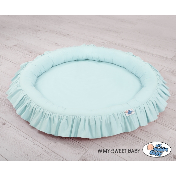 Set: Hanging canopy + Nest with flounce- mint