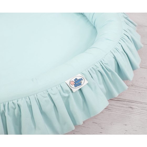 Set: Hanging canopy + Nest with flounce- mint