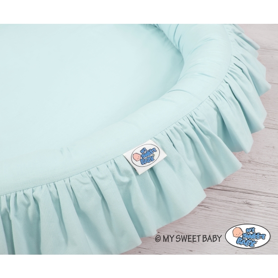 Set: Hanging canopy + Nest with flounce- mint