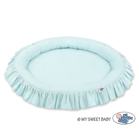 Set: Hanging canopy + Nest with flounce- mint