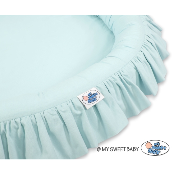 Set: Hanging canopy + Nest with flounce- mint