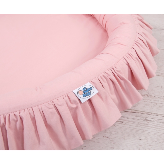 Set: Hanging canopy + Nest with flounce- pastel pink