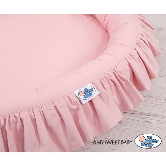 Set: Hanging canopy + Nest with flounce- pastel pink