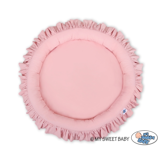 Set: Hanging canopy + Nest with flounce- pastel pink