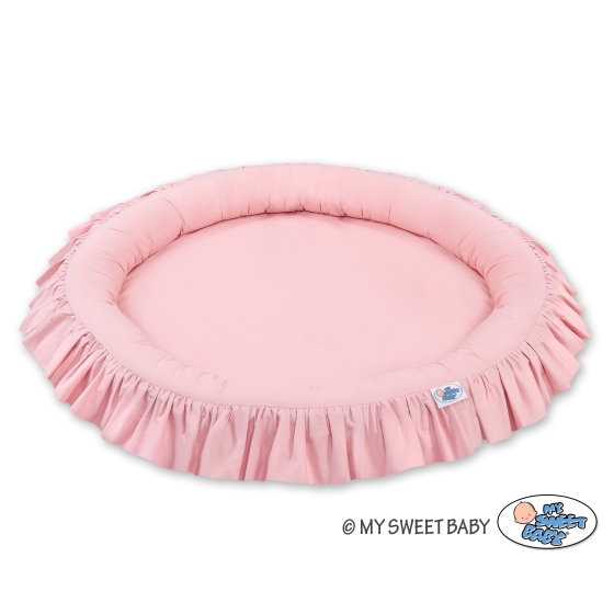 Set: Hanging canopy + Nest with flounce- pastel pink