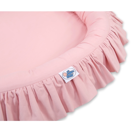 Set: Hanging canopy + Nest with flounce- pastel pink