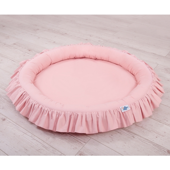 Set: Hanging canopy + Nest with flounce- pastel pink