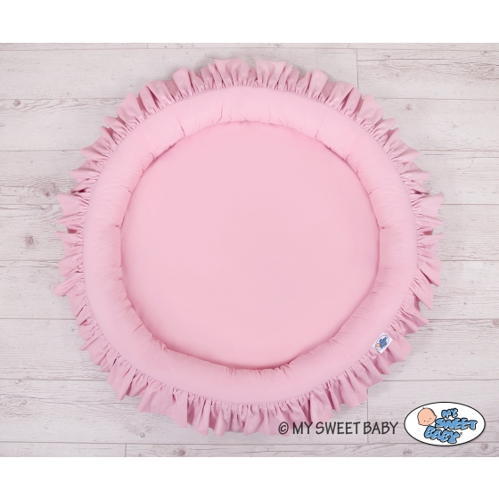 Set: Hanging canopy + Nest with flounce- pink