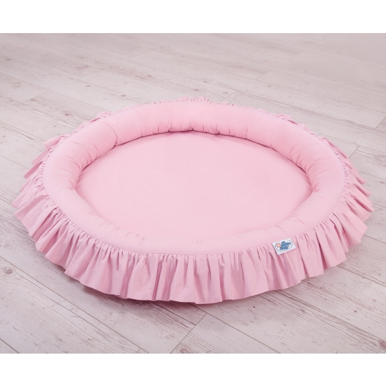 Set: Hanging canopy + Nest with flounce- pink