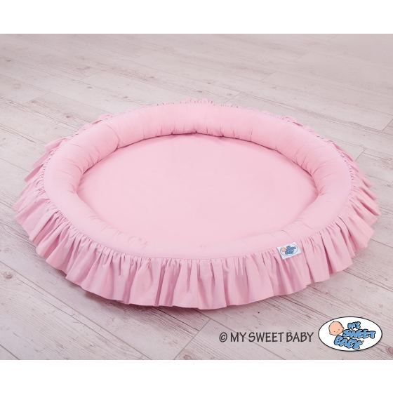 Set: Hanging canopy + Nest with flounce- pink