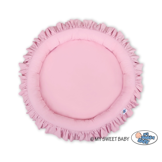Set: Hanging canopy + Nest with flounce- pink