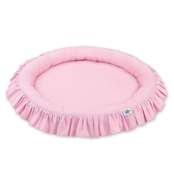 Set: Hanging canopy + Nest with flounce- pink