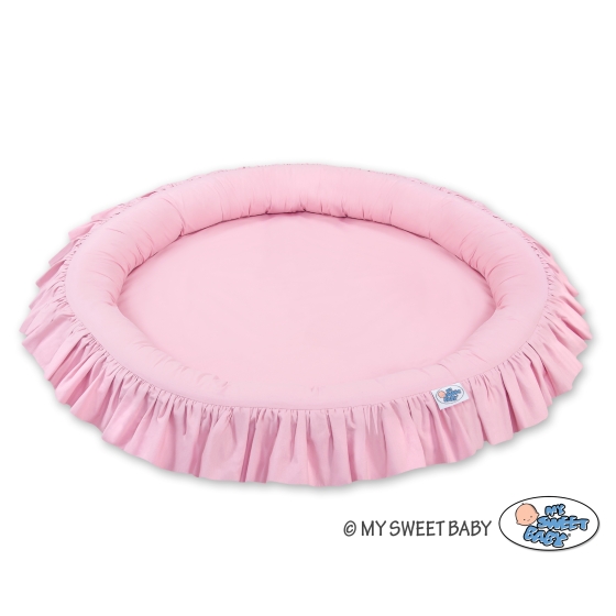 Set: Hanging canopy + Nest with flounce- pink